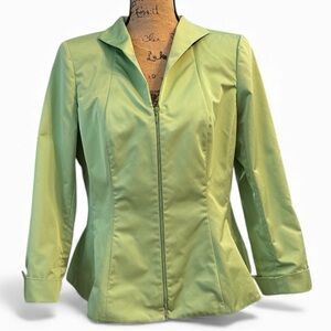 Lafayette 148 New York Shiny Light Green Blazer. EC Size 12